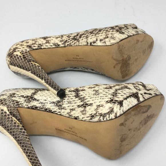 Vera Wang Lavender Snake Skin Pumps - Picture 7 of 8